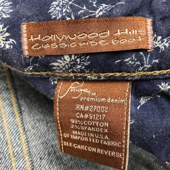 Paige Premium Denim Hollywood Hills Classic Rise Boot Jeans Bootcut Size 28 - Picture 10 of 13